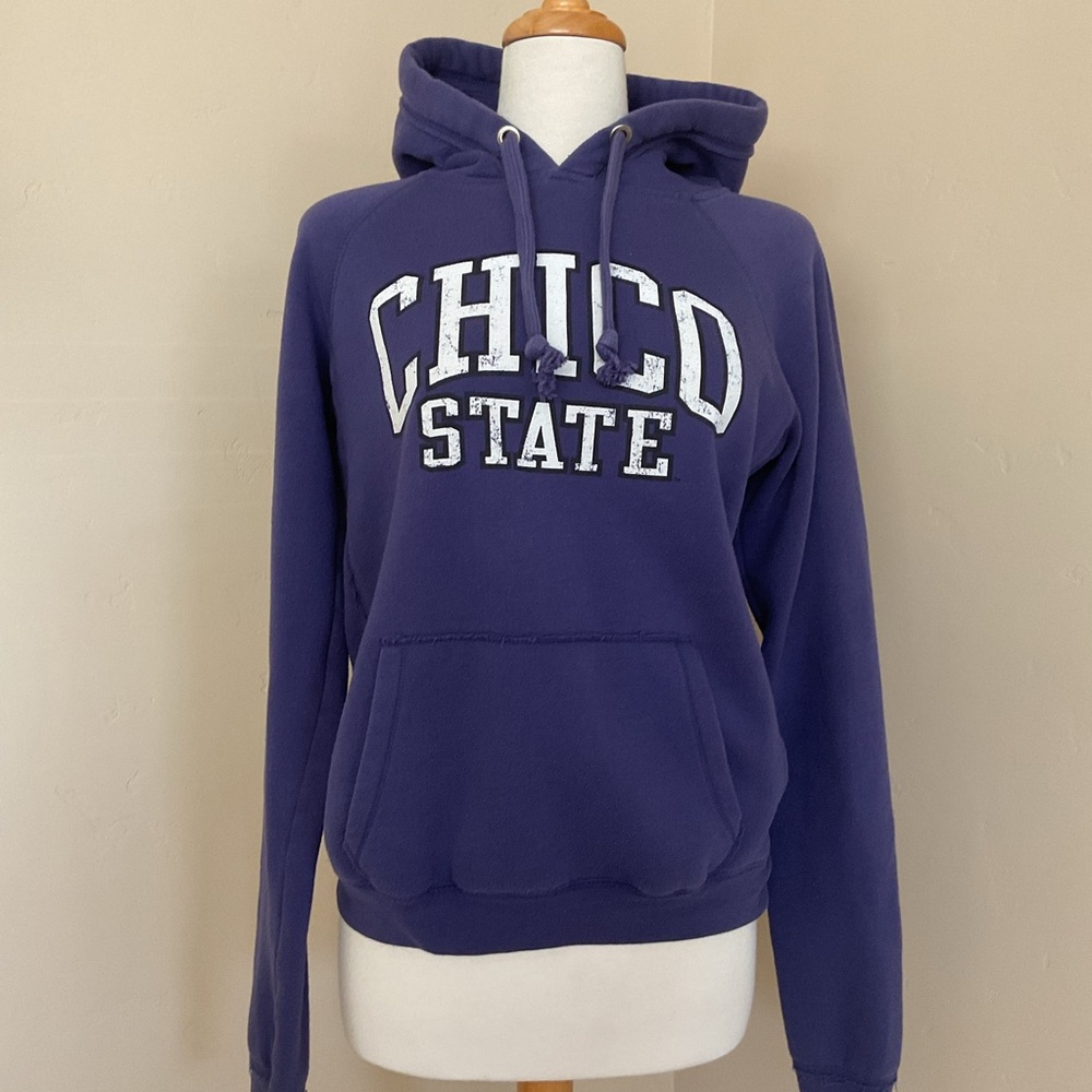 Chico State Hoodie Sweatshirt Purple Size L